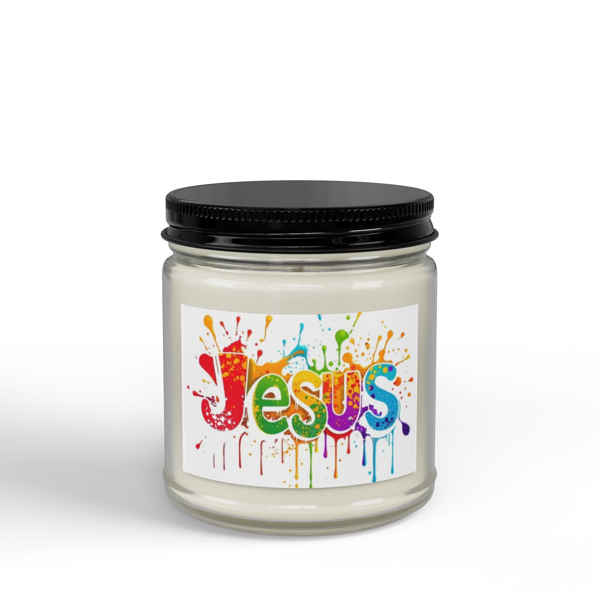 Scented Soy Candles with Black Lid, (4 and 9oz)