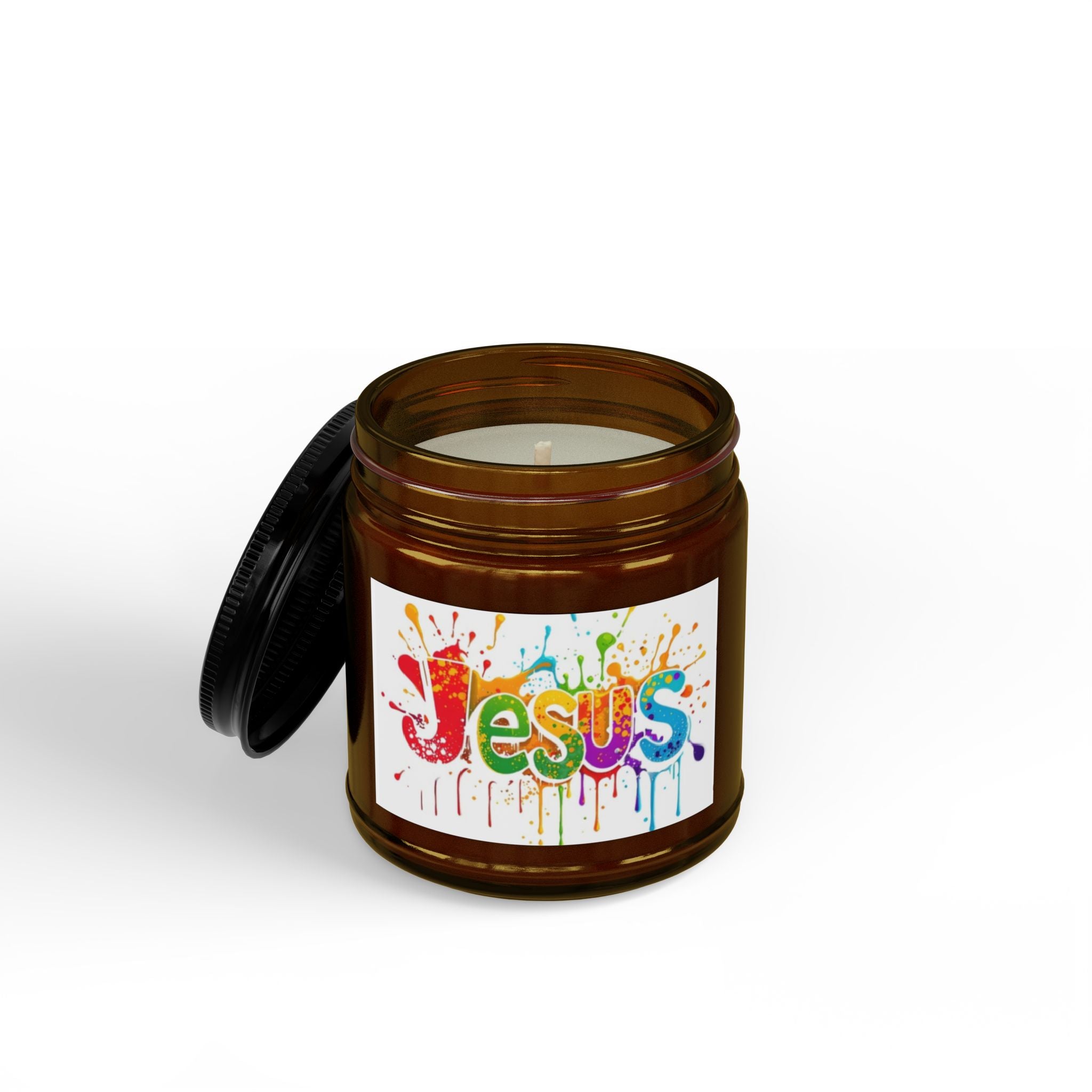 Scented Soy Candles with Black Lid, (4 and 9oz)
