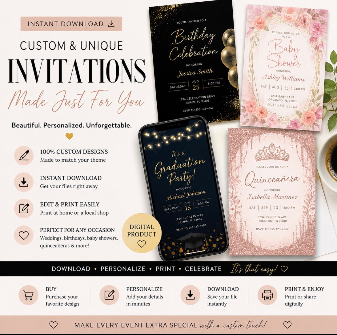 Digital  Invitation Bundle